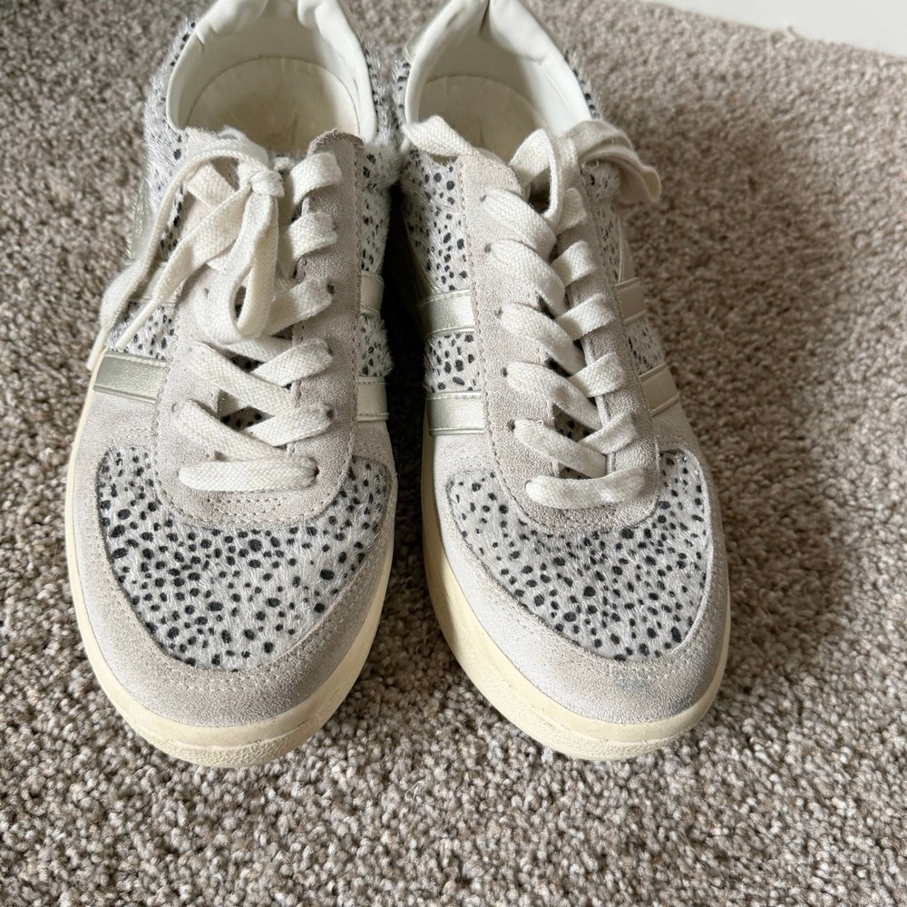 Gola Grandslam Savanna Women's 8 Cheetah Print Metallic Silver Sneakers CLB116